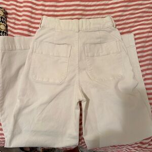 Everlane Cream Organic Cotton Pants Straight Leg